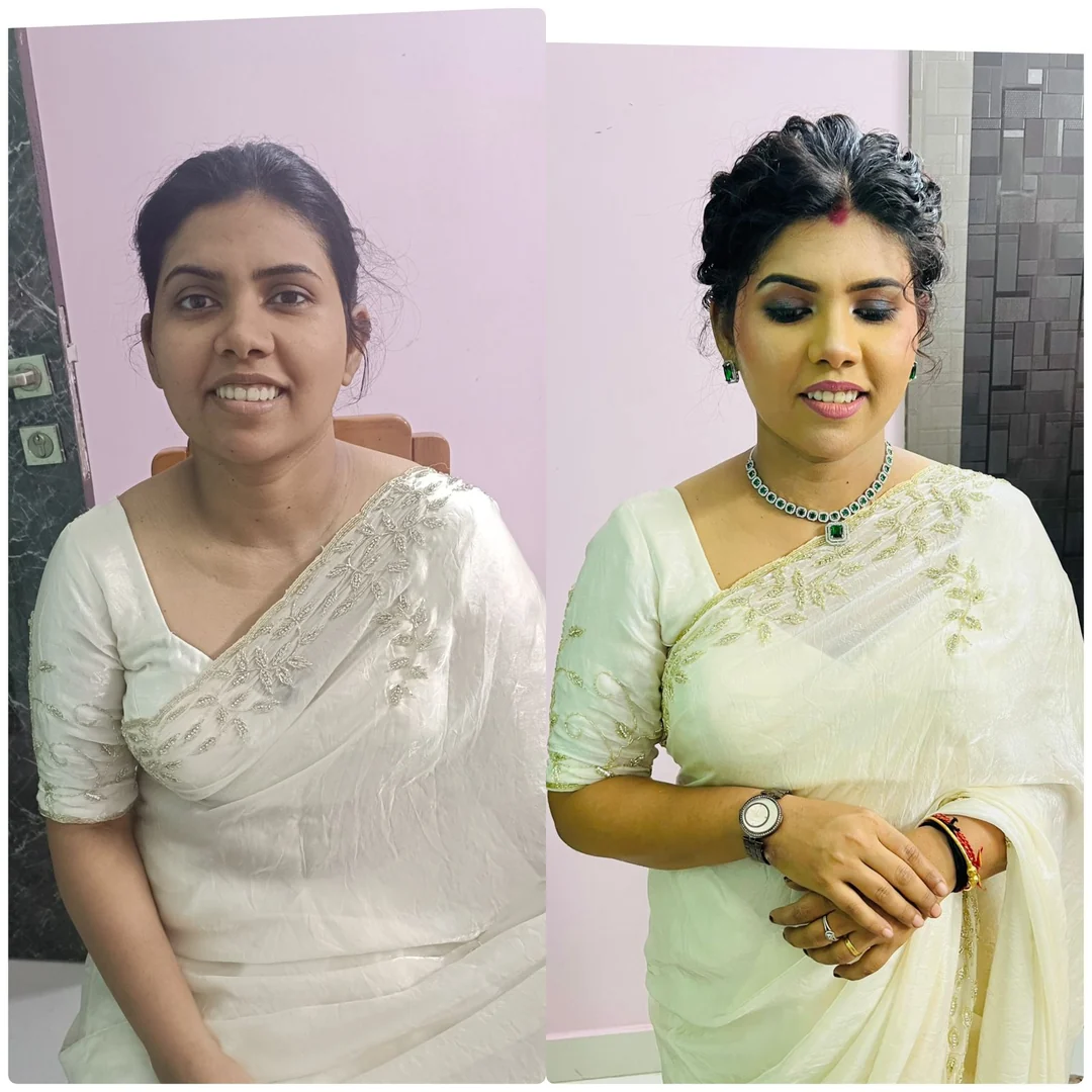 Traditional White & Gold Silk Bride Transformation